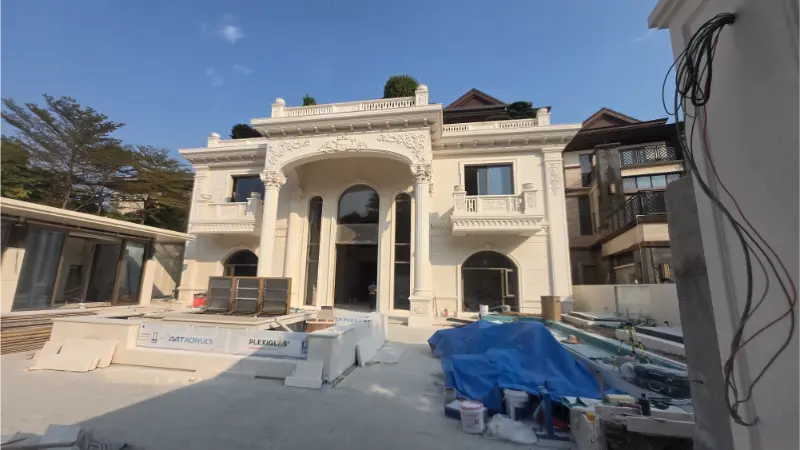 Blueway Villa Bağlı Üzgüçülük Hovuzunun Quraşdırılması və Sökülməsi Layihəsi: Emerald Mountain Villa, Songshan Lake, Dongguan